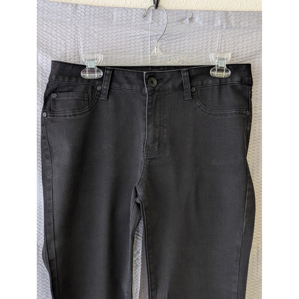 ANA A New Approach Womens Black Faux Pocket Skinny Jeggings Size 12 Stretch